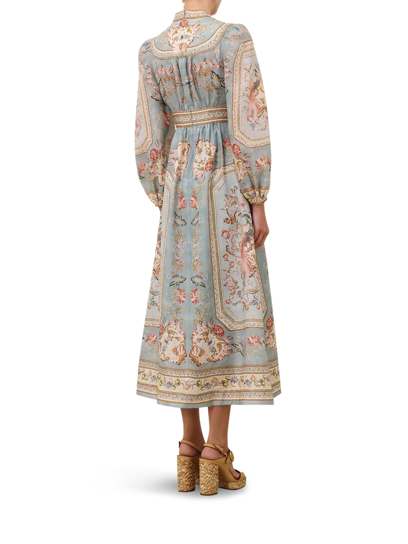 [Zimmermann] Long sleeve dress FW26 3501DSS264BTPF BLUE TAPESTRY FLORAL