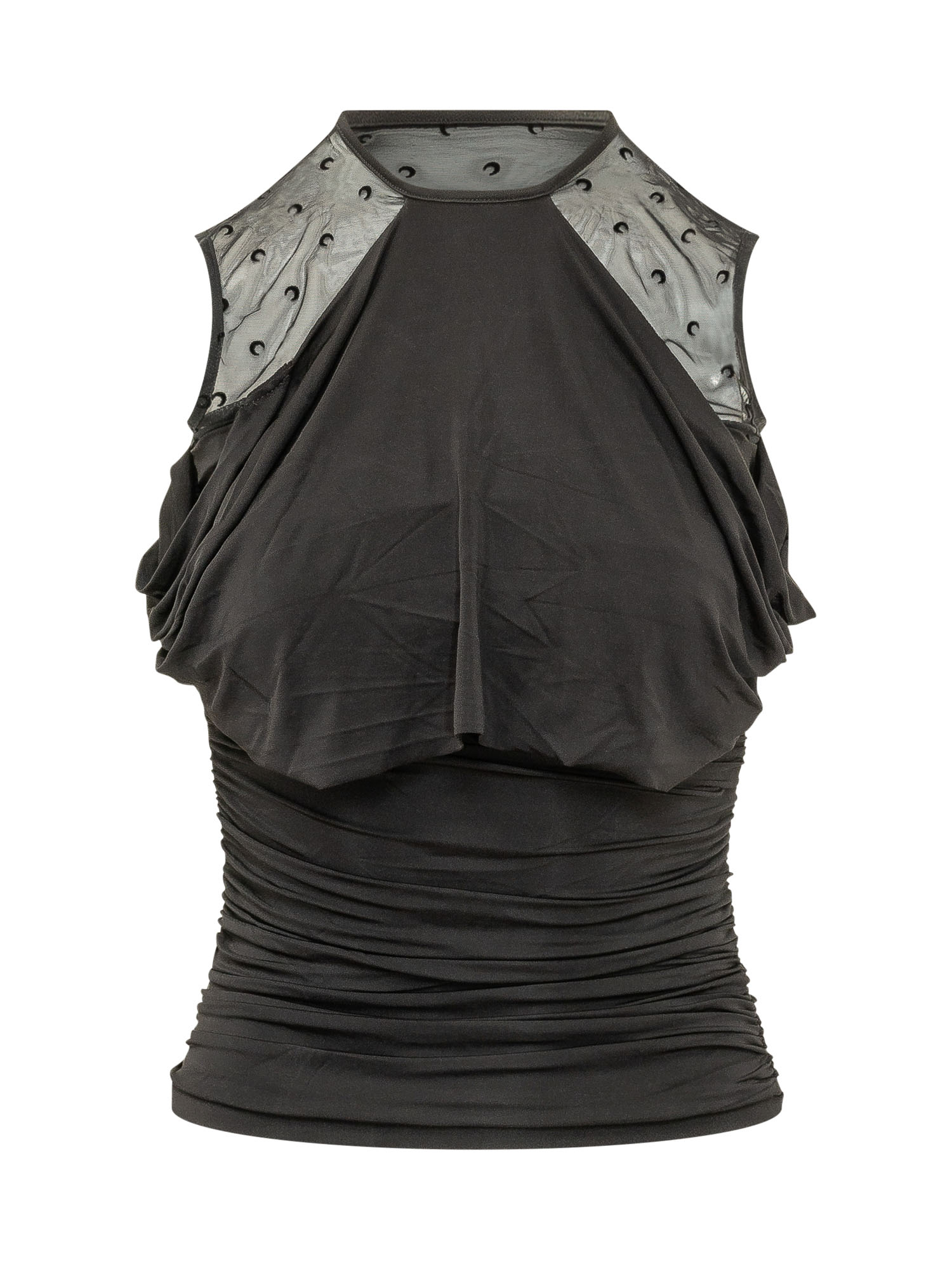 [MARINE SERRE] T-shirts Sleeveless SS26 WTO468ACJER0022 BK99