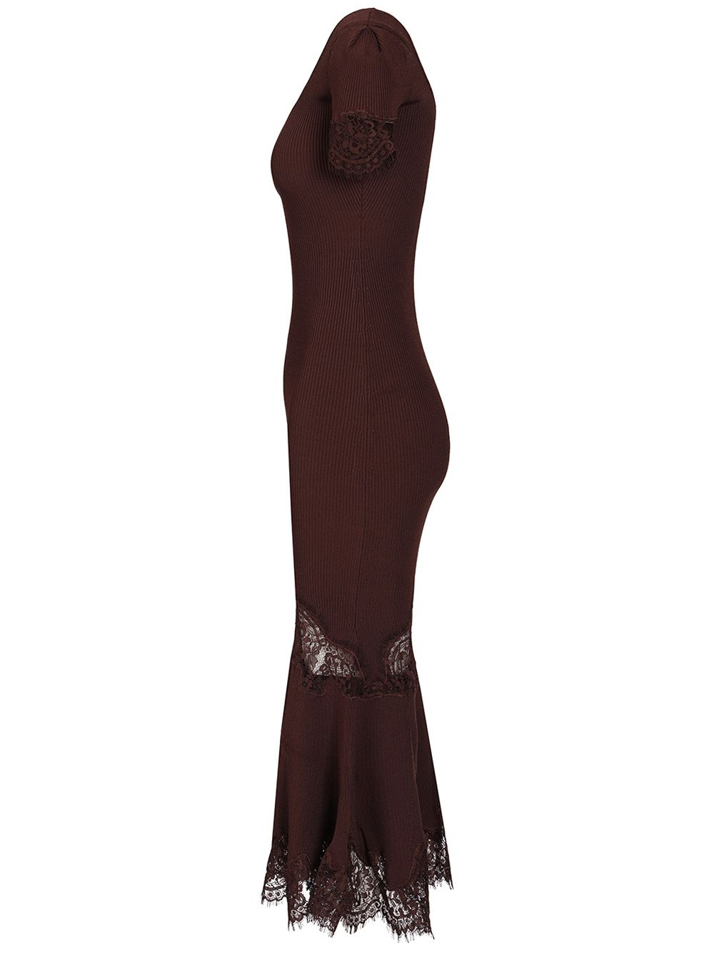 [Self-portrait] Short sleeve dress CO PF26-061M-BRBROWN