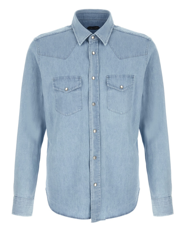 [Tom Ford] Shirts Long Sleeve SS26 HDS001FMC315UAN