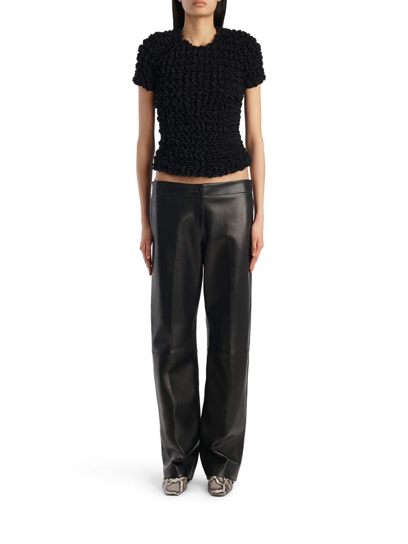 [KHAITE] Trousers FW26 32111012200 BLACK