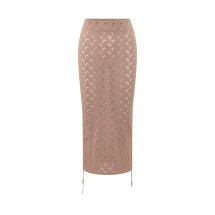 [MARINE SERRE] Long skirt SS26 WSK142ACKNI0545 PK00