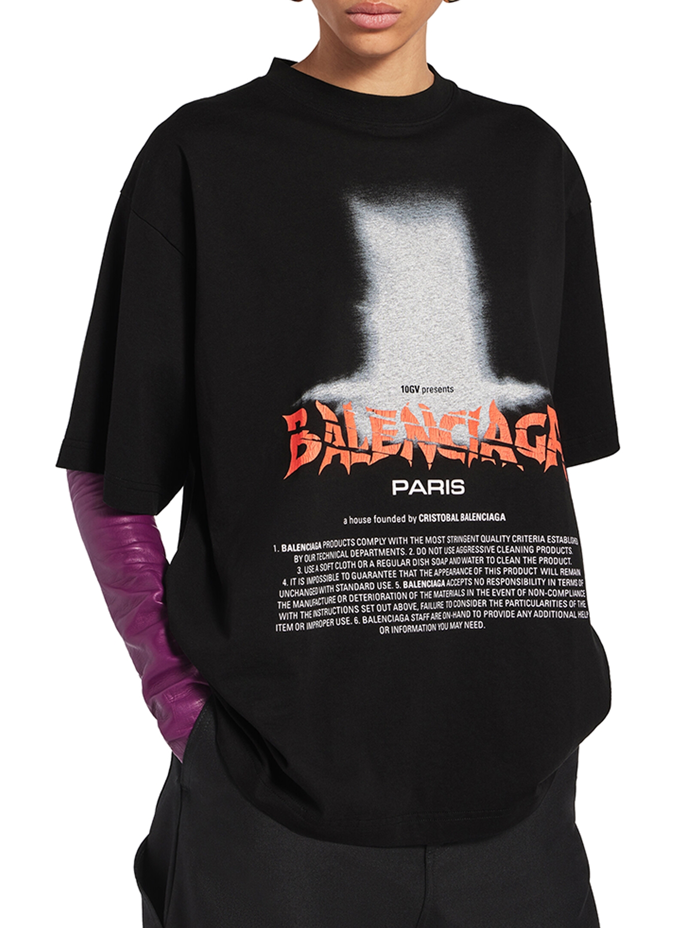 [Balenciaga] T-shirts Short Sleeve FW26 871733TUVO41000 BLACK