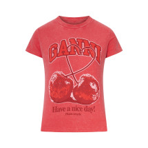 [GANNI] T-shirts Short Sleeve FW26 A1050205472 HIGH RISK RED