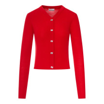 [GANNI] Cardigan FW26 A116001206P GOJI BERRY