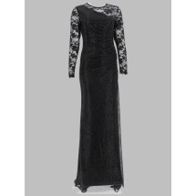 [Self-portrait] Long sleeve dress FW25 PF25-100XA-B_BLACK