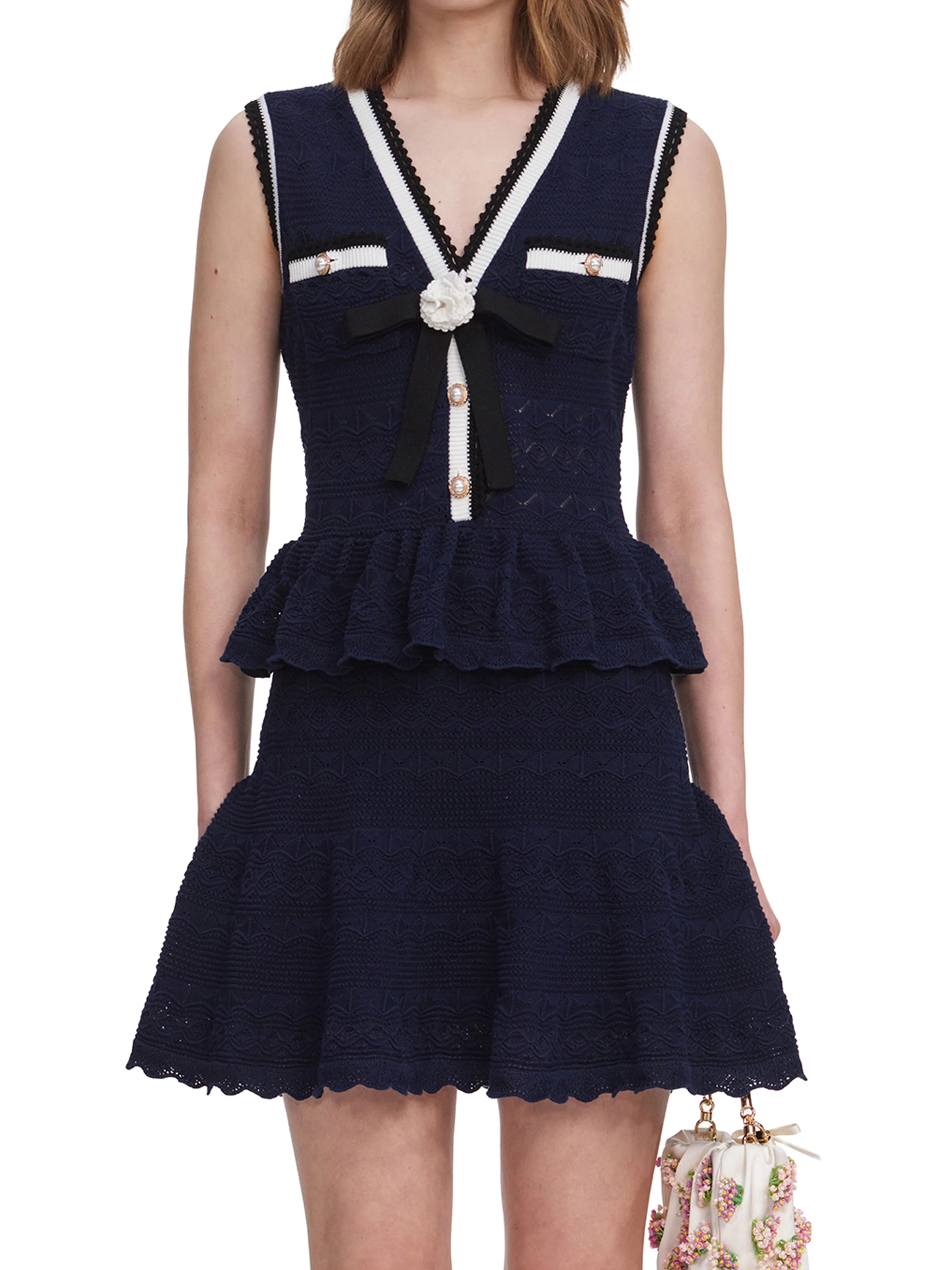 [Self-portrait] Sleeveless dress FW26 PF26075SNNAVY