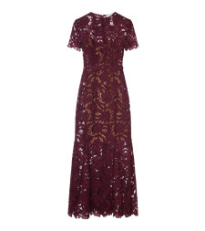 [Self-portrait] Short sleeve dress FW26 PF26107MBUBURGUNDY