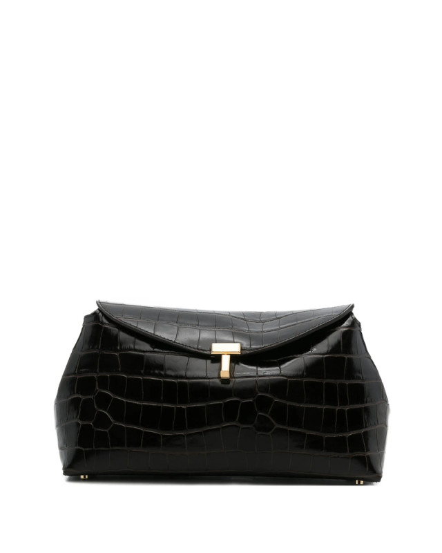 [TOTEME] Clutch bag FW26 234-WAL944 LE0076-034 DKBRO