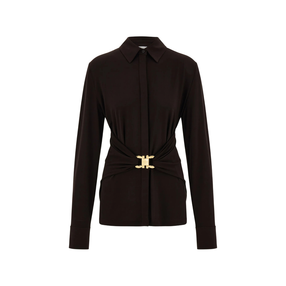 [Ferragamo] Shirts Long Sleeve FW26 13I403 0795858 MARRO