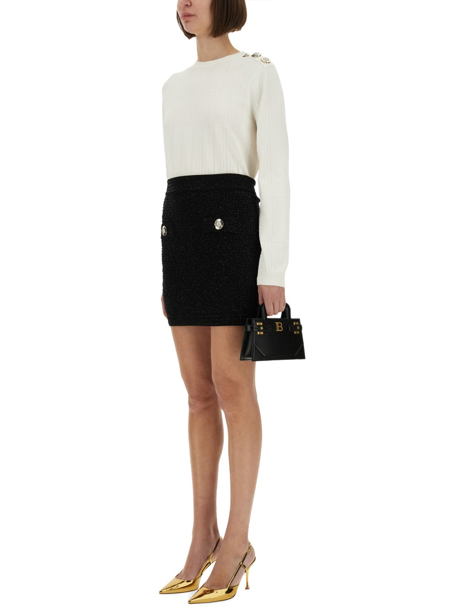 [Balmain] Mini skirt FW25 FF1LB015KI74_0PA