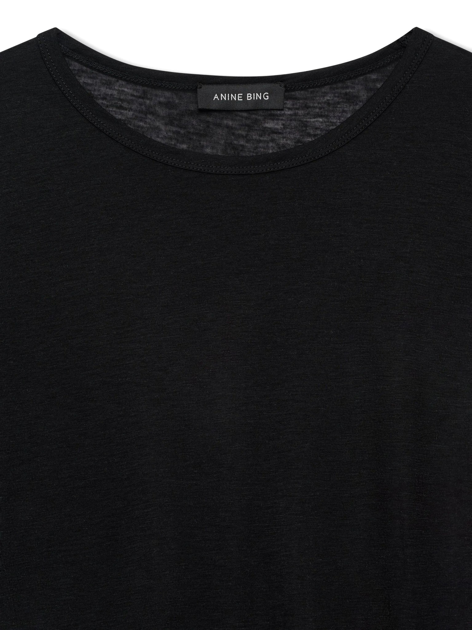 [Anine Bing] T-shirts Long Sleeve FW25 A0811501BLK26