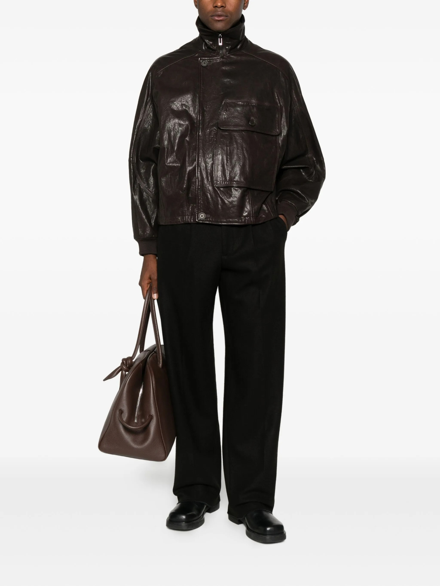 [Emporio Armani] Leather Jacket FW25 EM004280AF21246