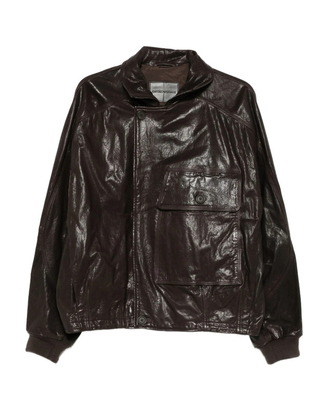 [Emporio Armani] Leather Jacket FW25 EM004280AF21246