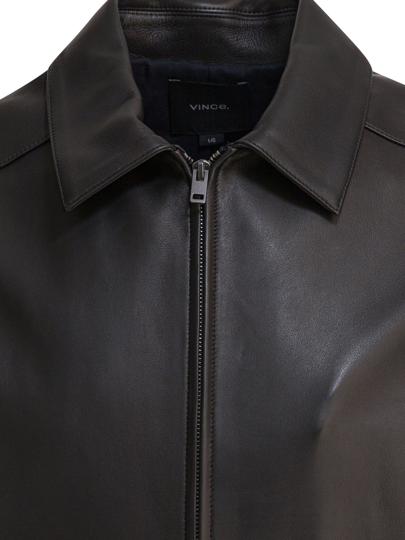 [VINCE] Leather Jacket FW25 M03894016A001BLK