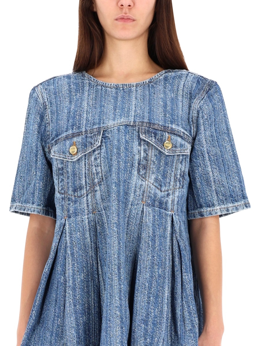 [GANNI] Short sleeve dress FW25 J1843_566