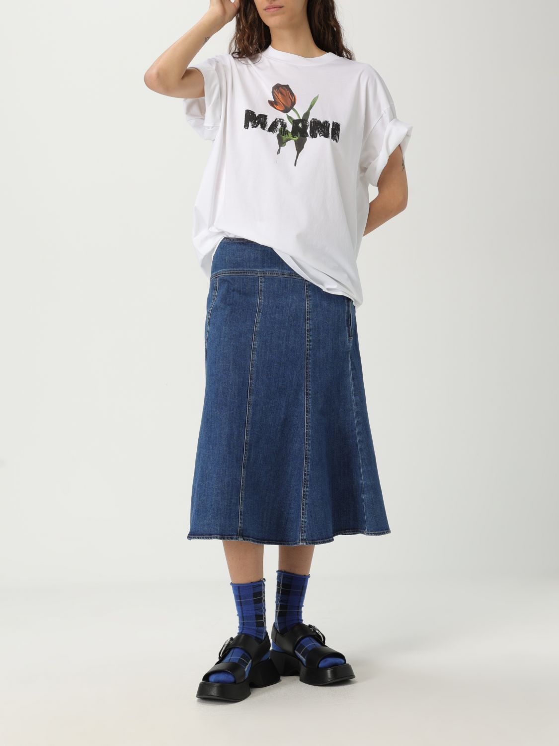 [Marni] T-shirts Short Sleeve FW25 THJET49P18USCY31 LOW01