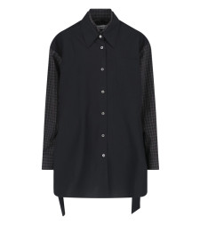 [Our Legacy] Shirts Long Sleeve FW25 W4252GBBLACK LIQUID POPLIN