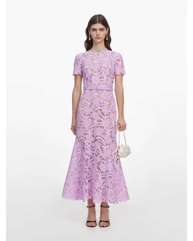 [SELF PORTRAIT] Short sleeve dress FW26 PF26107MLLILAC