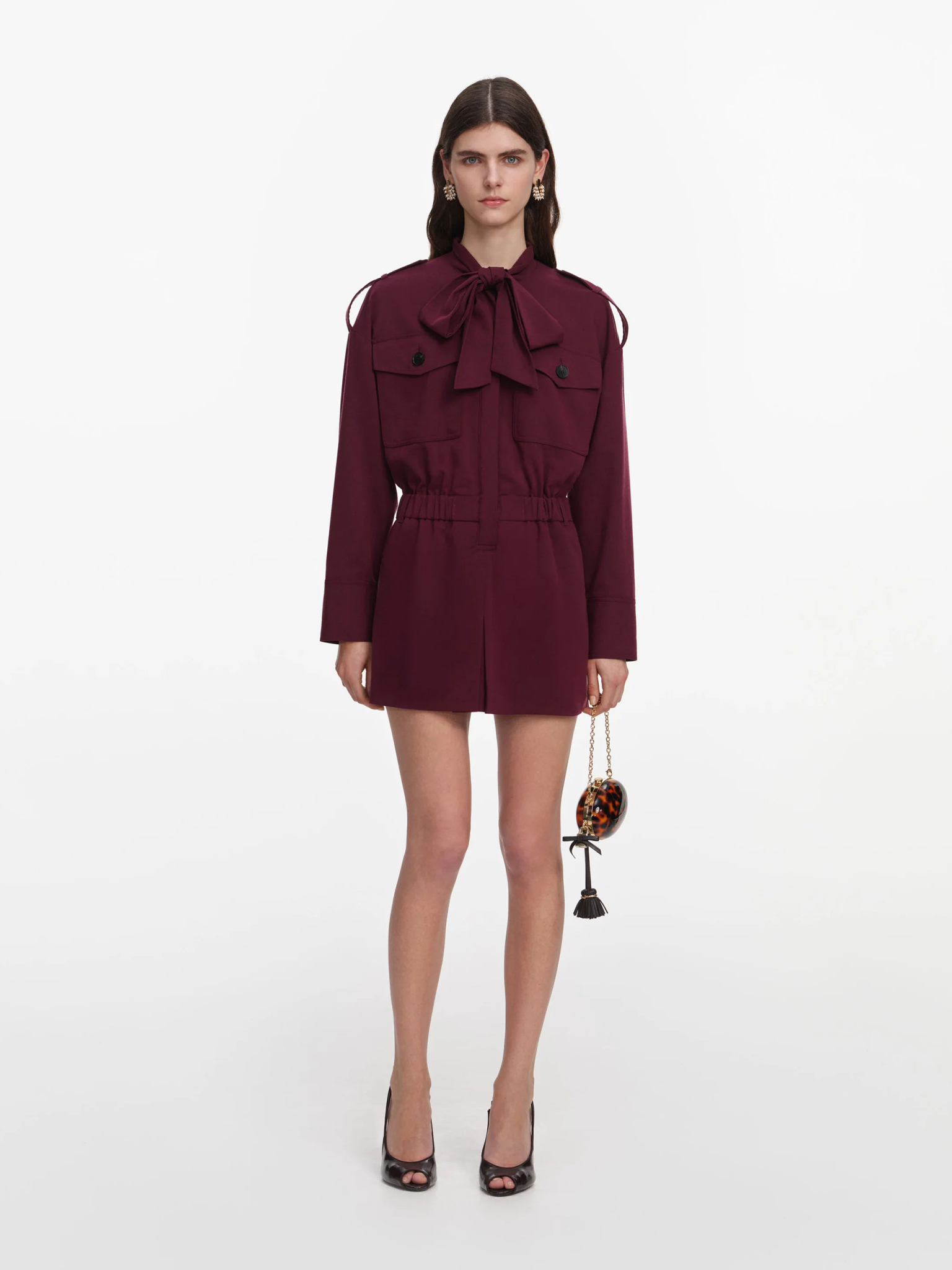 [SELF PORTRAIT] Jump suit FW26 PF26136JSBUBURGUNDY