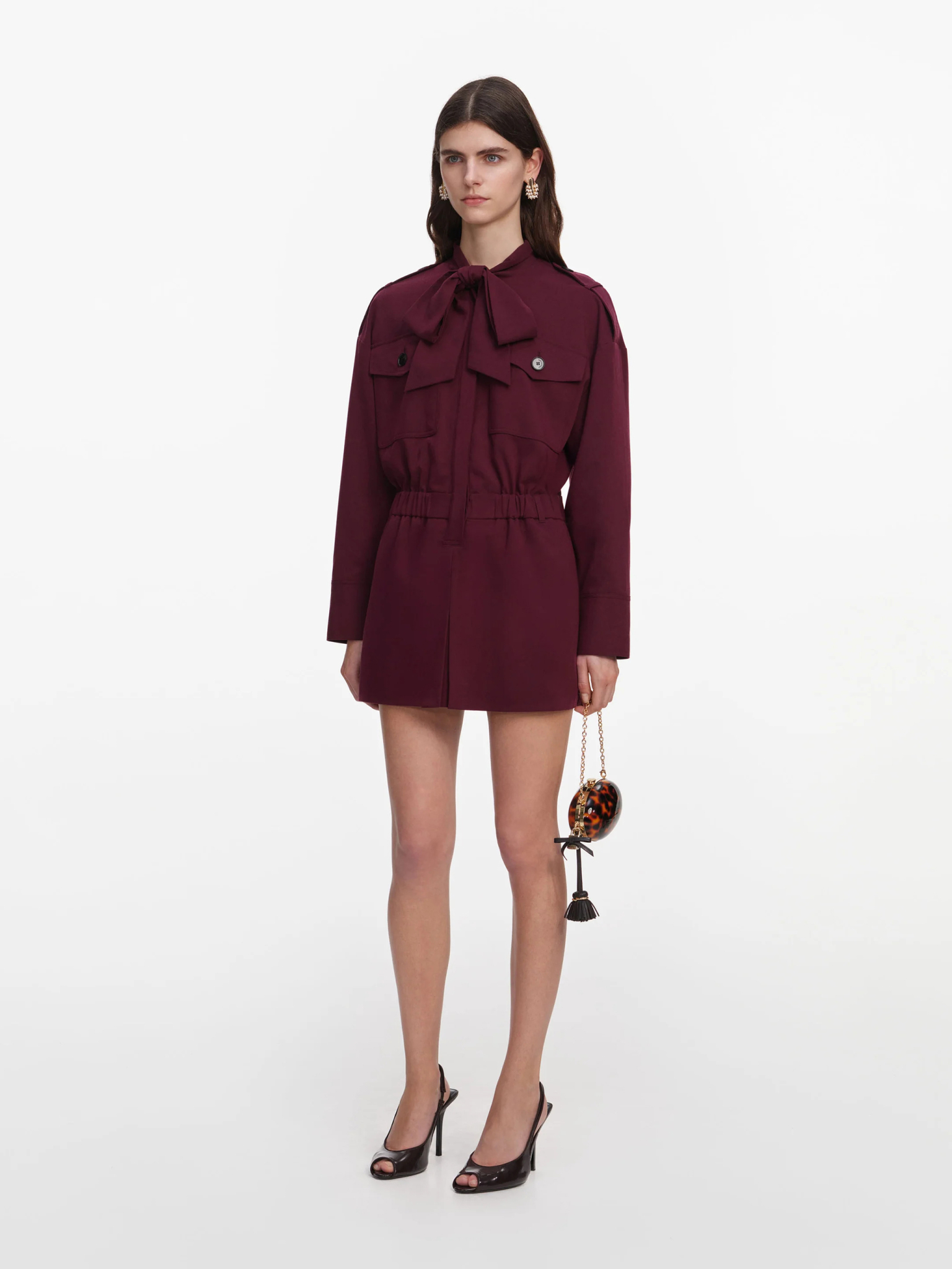 [SELF PORTRAIT] Jump suit FW26 PF26136JSBUBURGUNDY