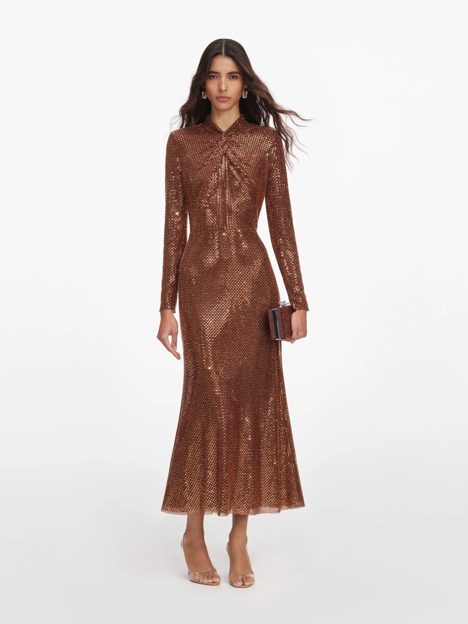 [SELF PORTRAIT] Sleeveless dress FW26 PF26116MBRBROWN