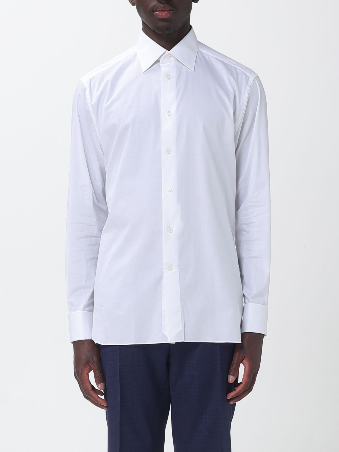 [ZEGNA] Shirts Long Sleeve SS26 9RS4PA301350A3 100