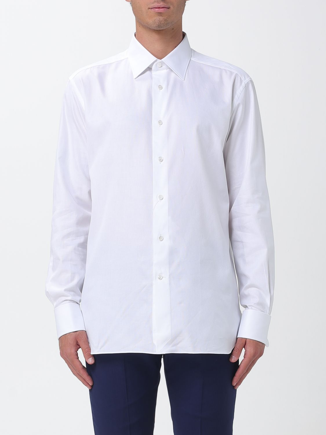 [ZEGNA] Shirts Long Sleeve SS26 9RS4PA303901A3 100