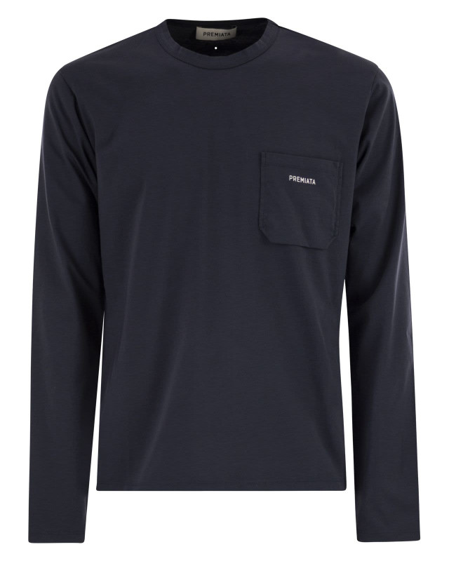 [Premiata] T-shirts Long Sleeve FW25 PA1029 BLUE