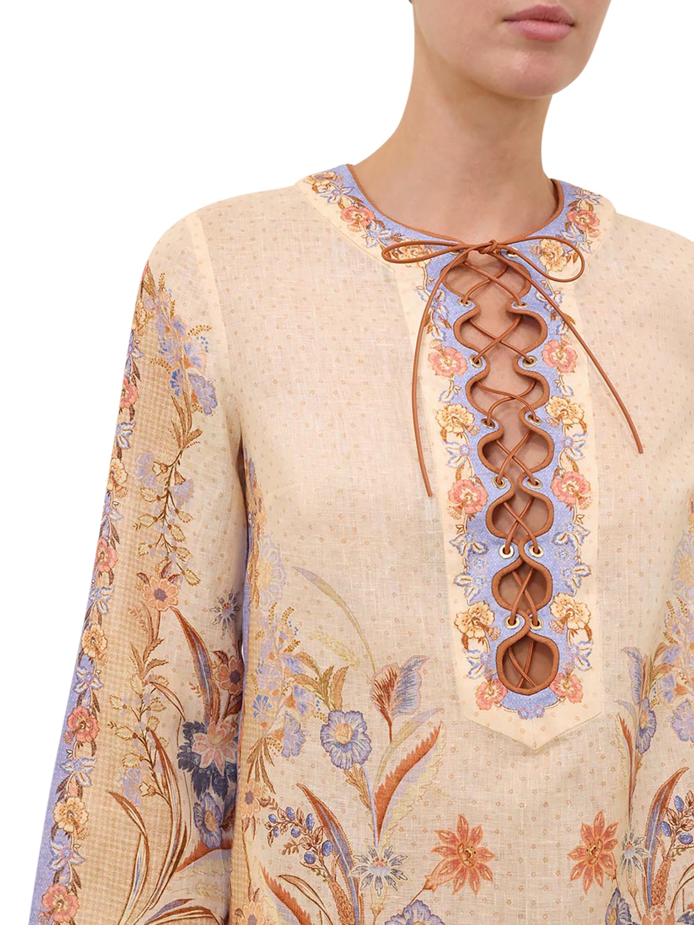 [Zimmermann] Shirts Long Sleeve FW26 8076DSS262BSFL BISCUIT SCARF FLORAL