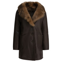 [B&W] Fur Jacket FW26 1650MONTONEMARRONE