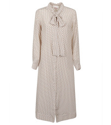 [CRIDA] Long sleeve dress FW23 ALBAMIDIDRESSOFFWHITE/CARAMELPOIS