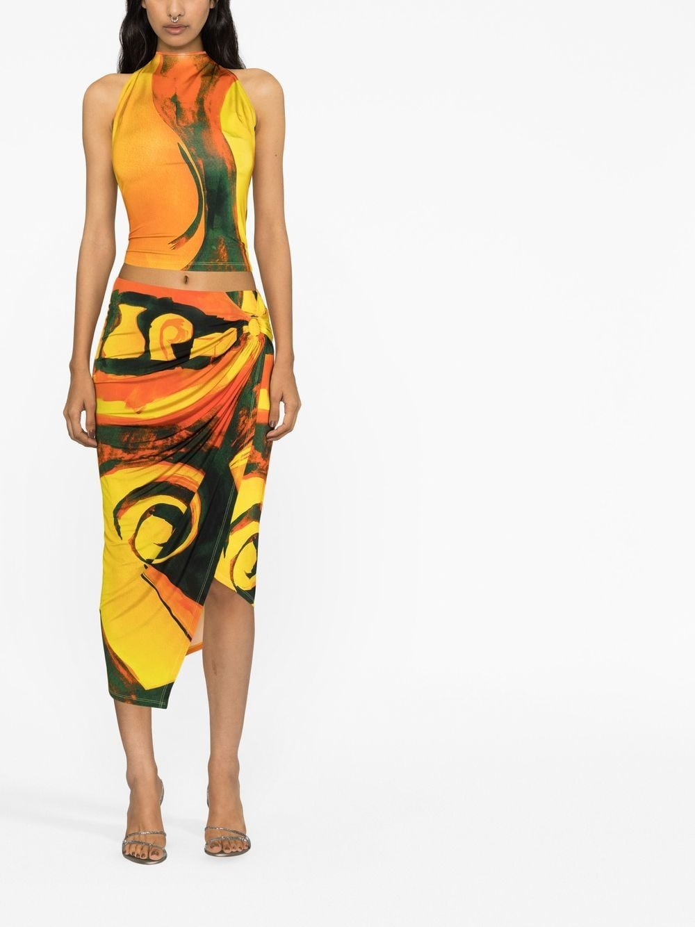 [LOUISA BALLOU] Midi skirt SS23 1151012001