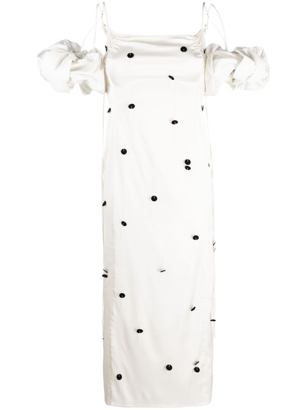 [JACQUEMUS] Short sleeve dress FW23 233DR0741000OFFWHITEBLACK