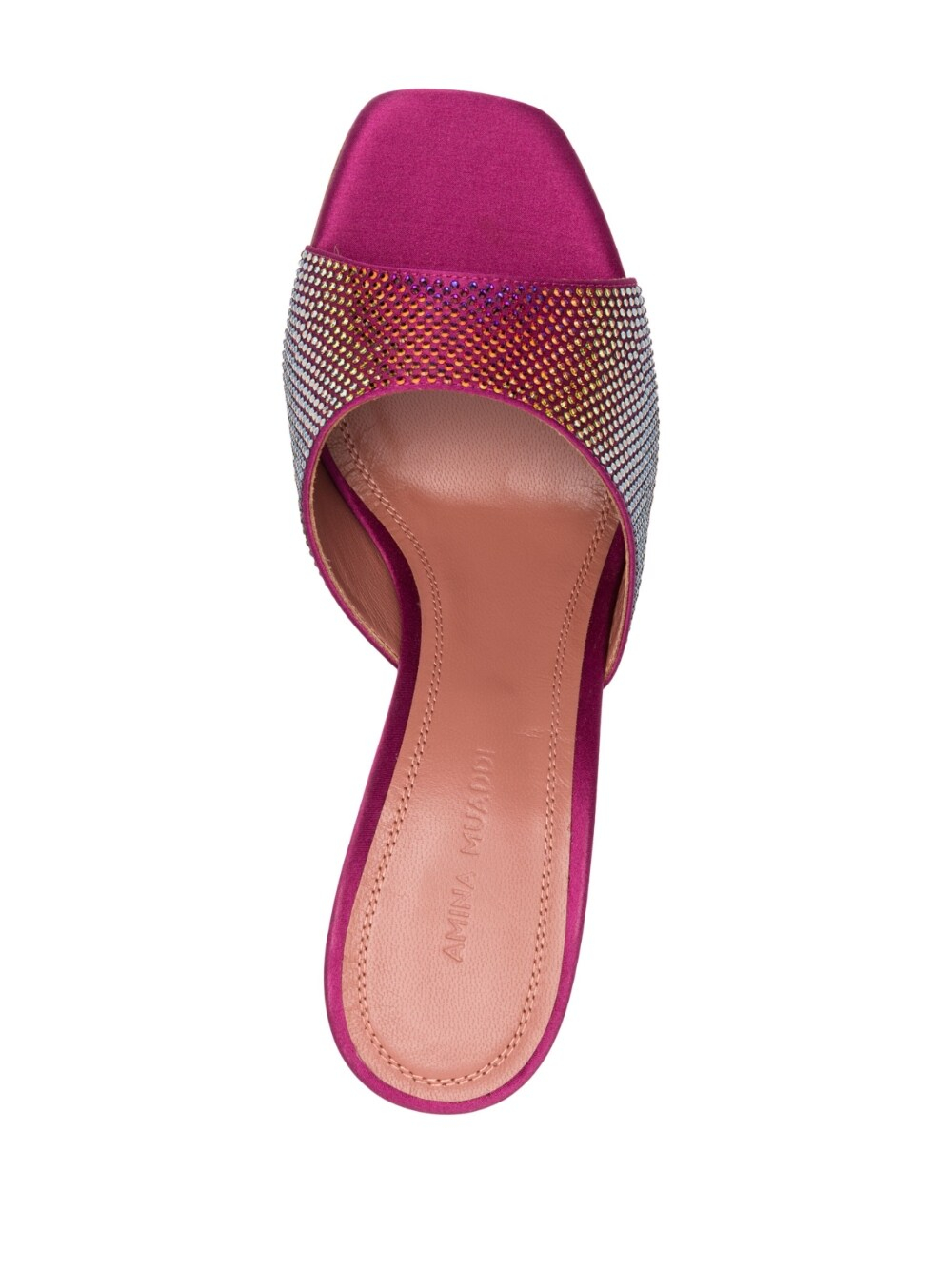 [Amina Muaddi] Sandals SS23 LUPITACRYSTALWEDGESATINMAGENTA