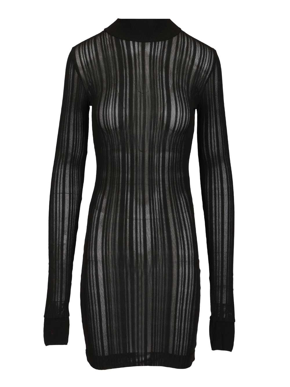 [Amazuin] Long sleeve dress FW25 11LYDUVBVIBRANT  BLACK