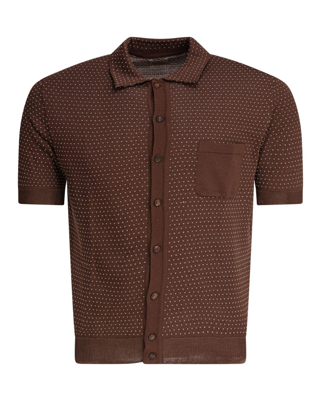 [Rakki] Shirts Short Sleeve SS25 JUNEAU TKTABACCO-PANNA