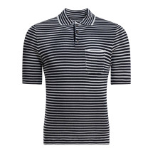 [Rakki] Shirts Short Sleeve SS25 BROADWAYBLU NOTTE-BIANCO
