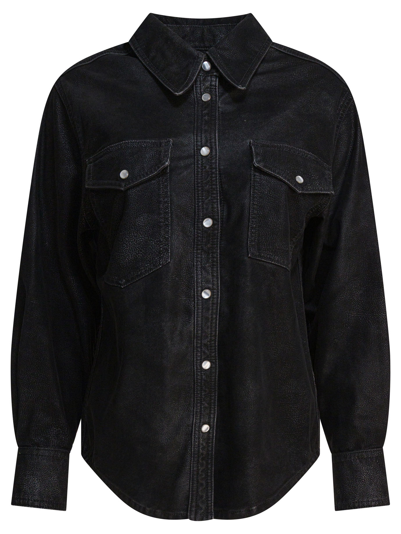 [Marant Etoile] Shirts Long Sleeve FW25 25ACH0240FAC3B01E01BK