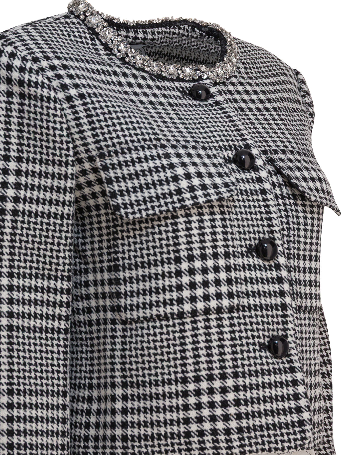 [Self-portrait] Tweed jacket FW25 PF25-111J-BWBLACK AND WHITE