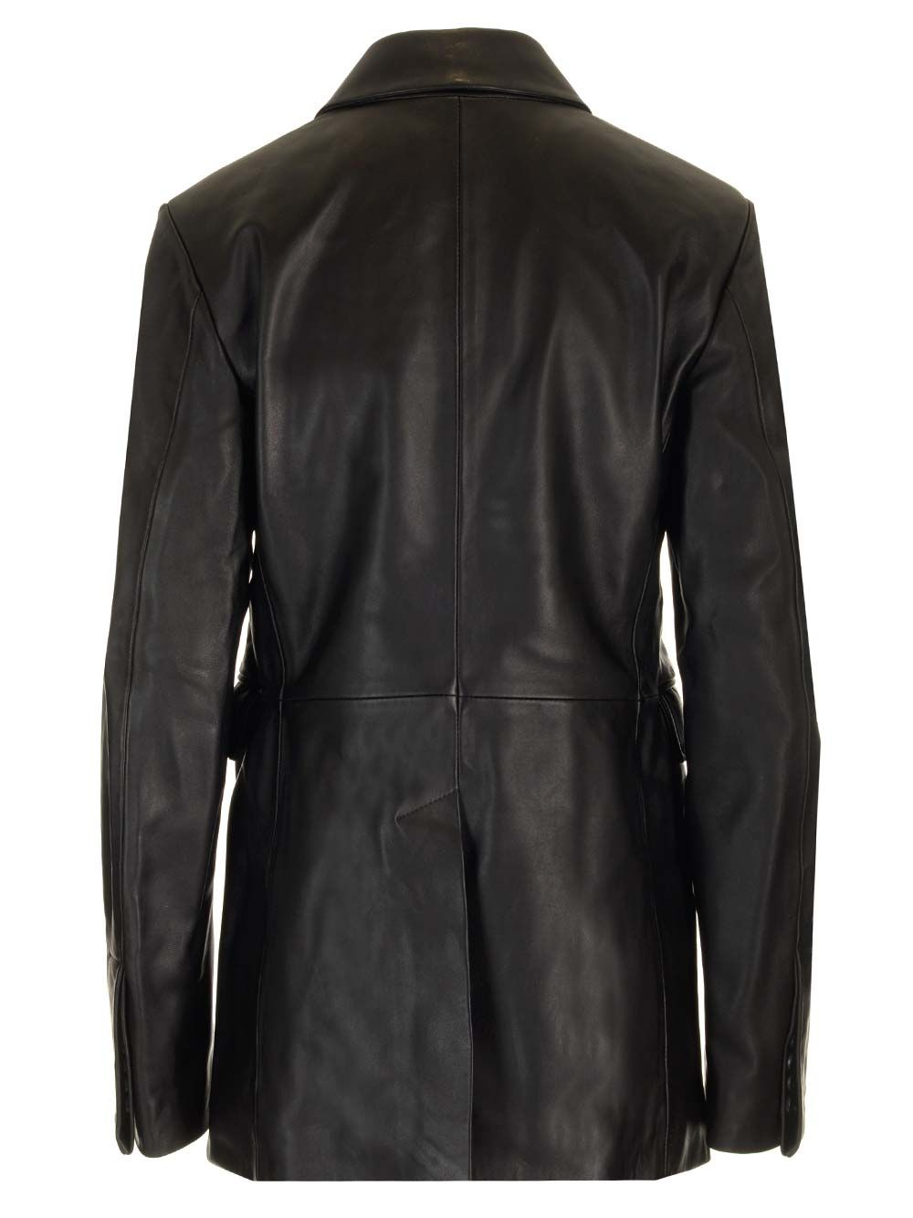 [LOULOU STUDIO] Leather Jacket FW24 BENETRABLACK