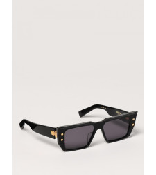 [Balmain] Sunglasses FW25 BPS128A54A BLACK GOLD W/ DARK GREY