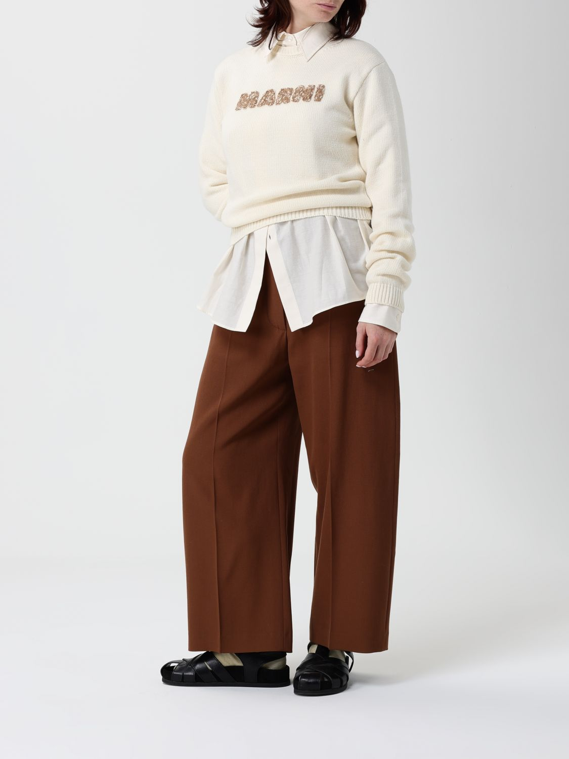 [Marni] Trousers FW25 PAMA0611S0UTW950 00M29