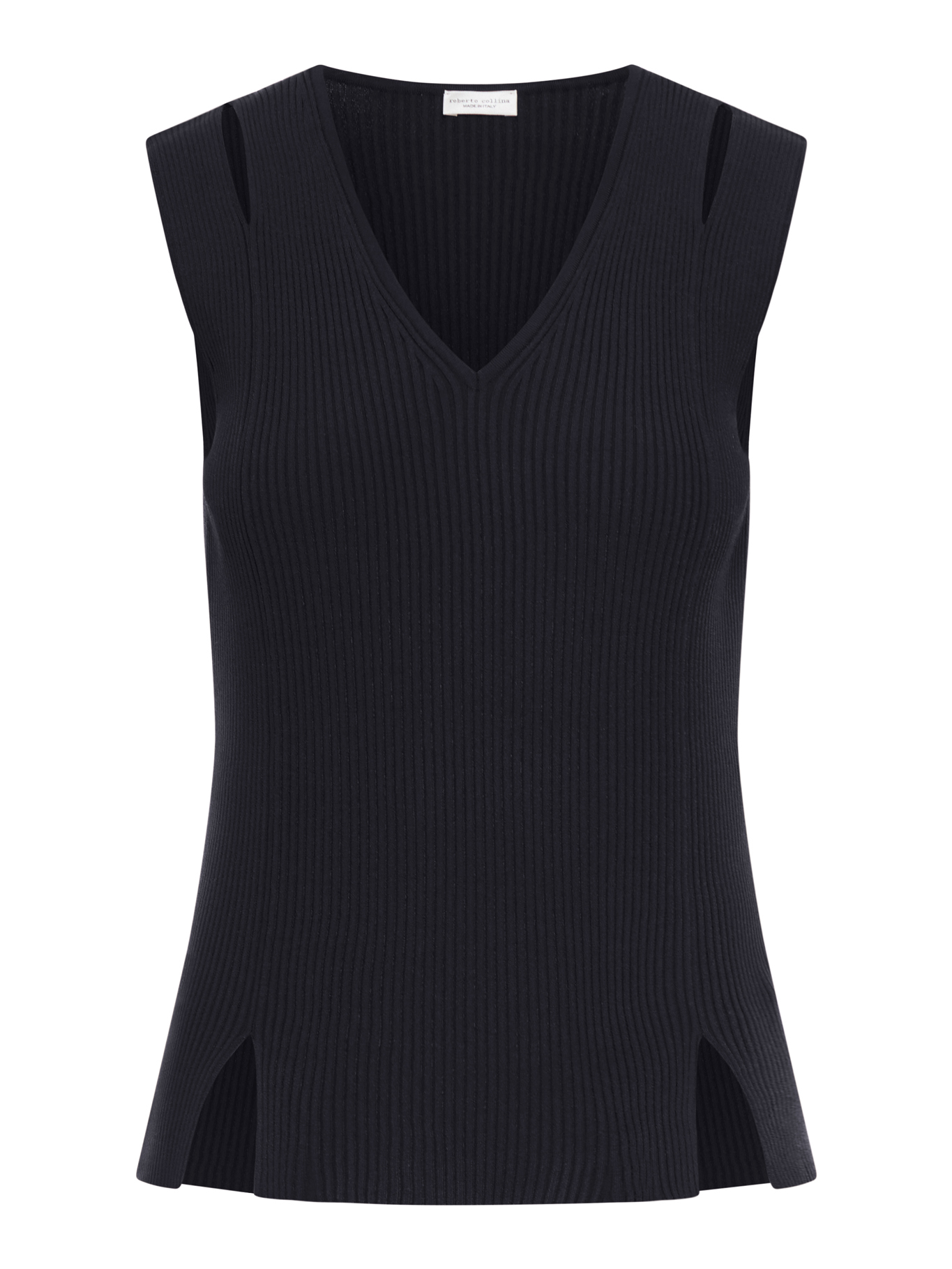 [ROBERTO COLLINA] T-shirts Sleeveless SS26 261FXA3121409 BLACK