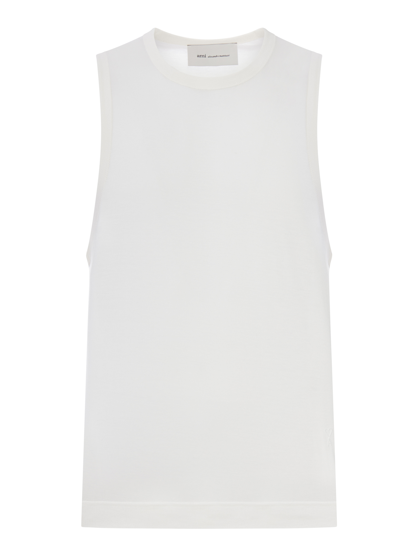 [Ami Paris] T-shirts Sleeveless SS26 HTP820JE0211136 BLANC CREME