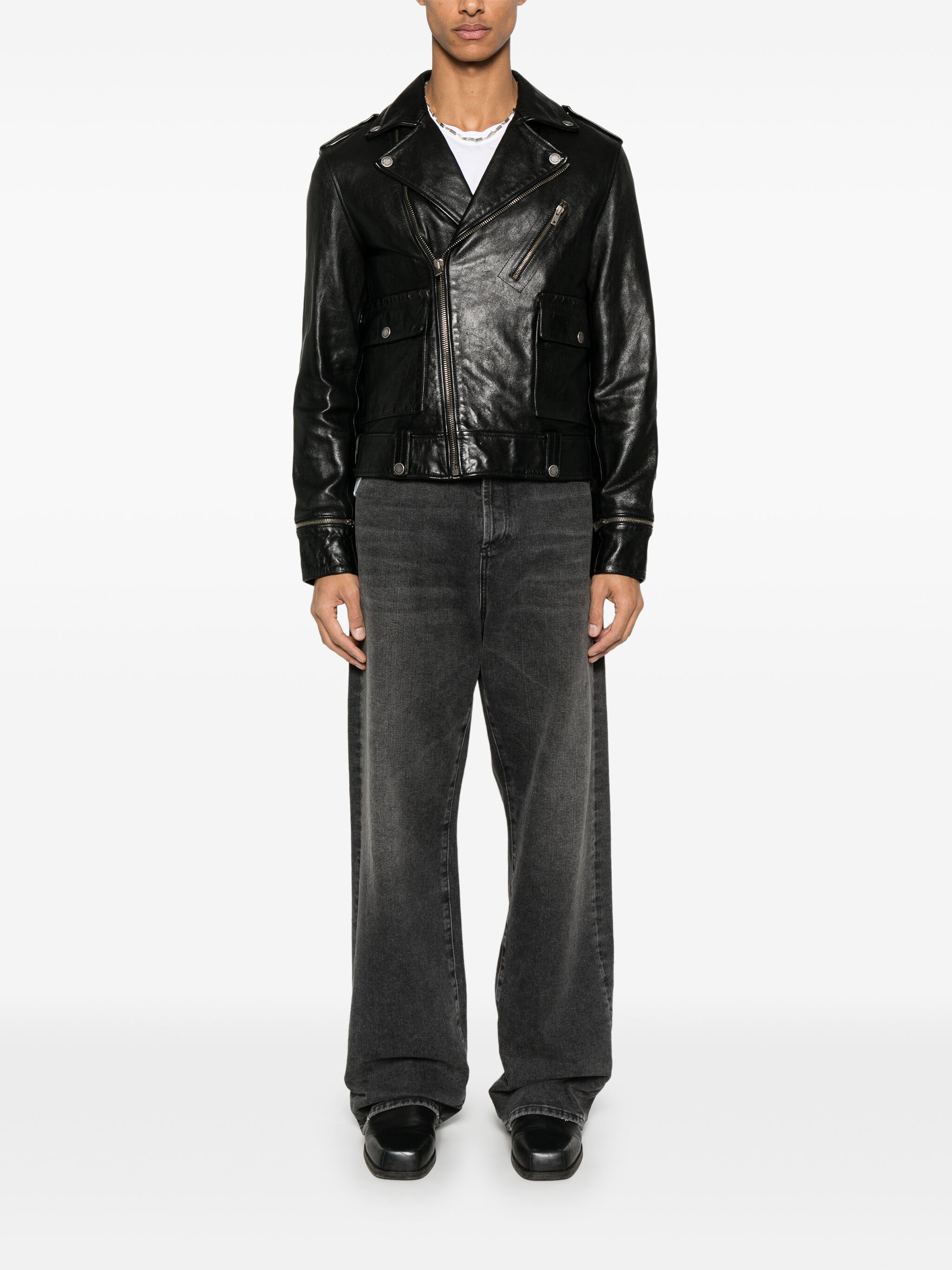 [Golden Goose] Leather Jacket SS25 GMP02258P00119590100
