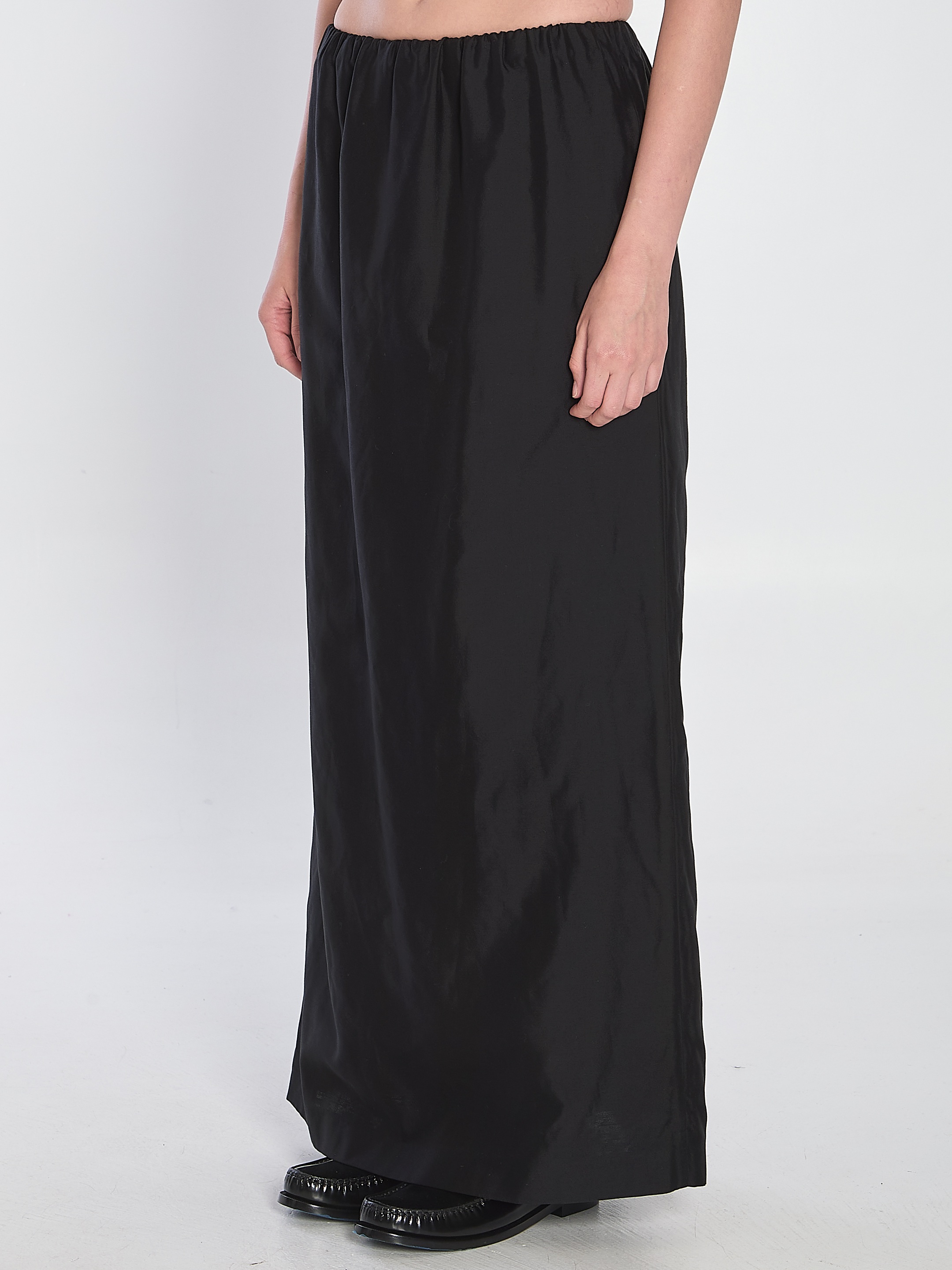 [THE ROW] Long skirt SS25 9045_W3838_BLK