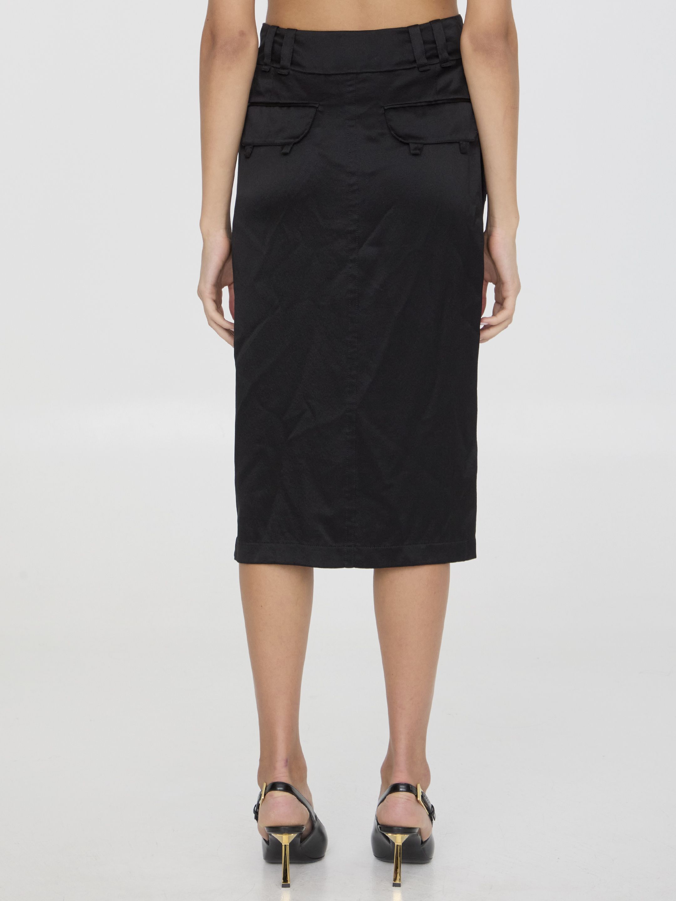 [Saint Laurent] Midi skirt FW24 785399_Y001W_1000