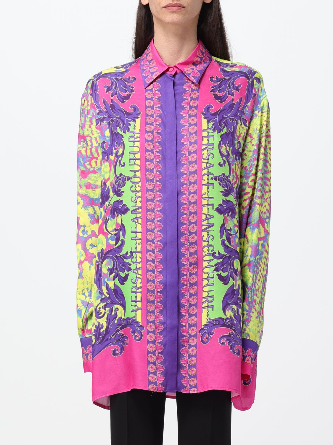 [VERSACE JEANS COUTURE] Shirts Long Sleeve SS24 76HAL2P2NS448 609