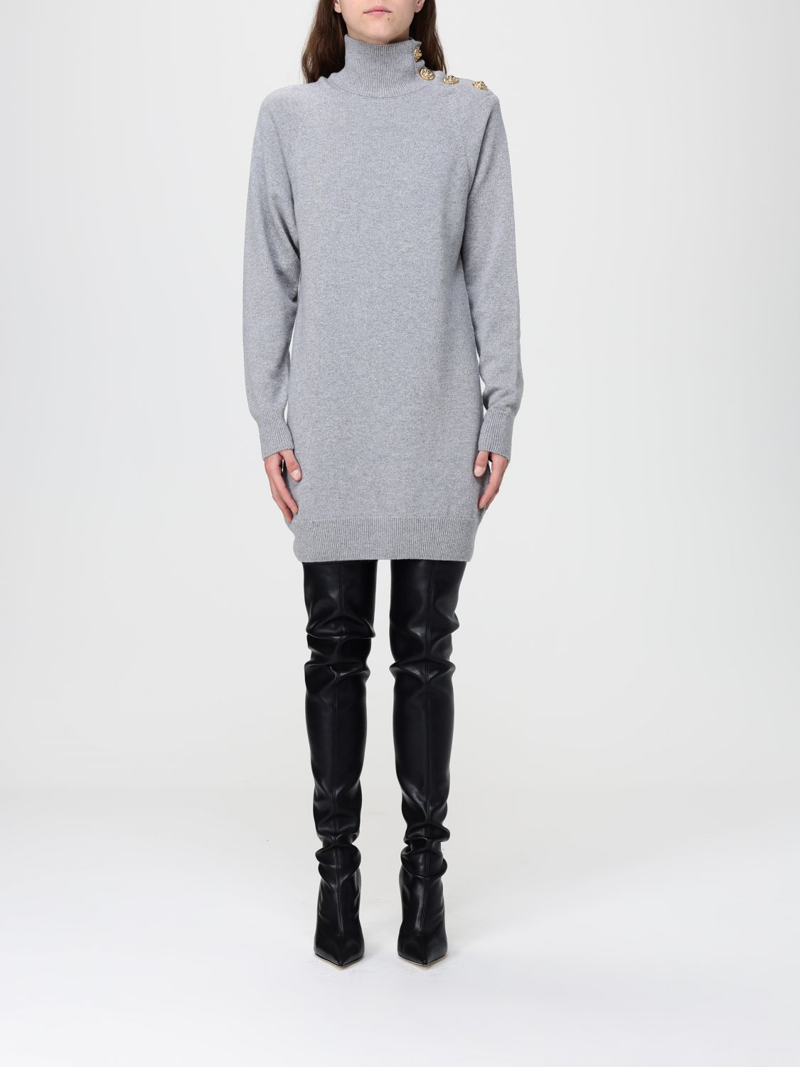 [Balmain] Long sleeve dress FW25 FF0R9382KI87 9UB